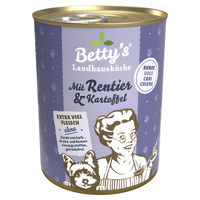 Produktbild von Betty's Landhausküche Hund Nassfutter Rentier mit Kartoffel Stückchen in Sauce Adult 6 x 400 g - 6 x 400 g