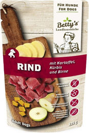 Betty's Landhausküche Hund Nassfutter Rind mit Kartoffel Stückchen in Sauce Getreidefrei Hoher Fleischanteil 10 x 125 g - 10 x 125 g – Bild 1 von 4