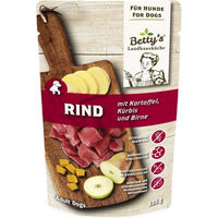 Produktbild von Betty's Landhausküche Hund Nassfutter Rind mit Kartoffel Stückchen in Sauce Getreidefrei Hoher Fleischanteil 10 x 125 g - 10 x 125 g