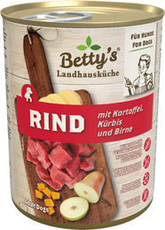 Betty's Landhausküche Hund Nassfutter Rind mit Kartoffel Stückchen in Sauce Getreidefrei Monoprotein Adult 6 x 400 g - 6 x 400 g – Bild 1 von 2