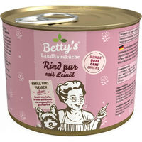 Produktbild von Betty's Landhausküche Hund Nassfutter Rind pur mit Leinöl Monoprotein 6 x 200 g - 6 x 200 g