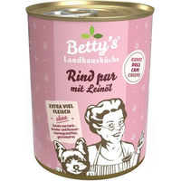 Produktbild von Betty's Landhausküche Hund Nassfutter Rind pur mit Leinöl Stückchen in Sauce Adult 400 g - 6 x 400 g