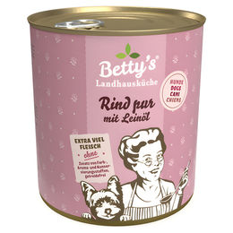 Betty's Landhausküche Hund Nassfutter Rind pur mit Leinöl Stückchen in Sauce Adult 6 x 800 g - 6 x 800 g – Bild 1 von 4