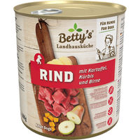Produktbild von Betty's Landhausküche Hund Nassfutter Rind Stückchen in Sauce getreidefrei glutenfrei Adult 6x800 g - 6 x 800 g
