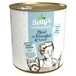 Betty's Landhausküche Hund Nassfutter Sensitive Pferd mit Kartoffel und Distelöl 800 g getreidefrei hypoallergen - 6 x 800 g – Bild 1 von 4