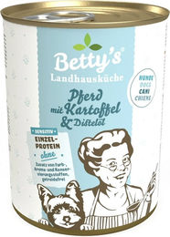 Betty's Landhausküche Hund Nassfutter Sensitive Pferd mit Kartoffel und Distelöl getreidefrei 400 g - 6 x 400 g – Bild 1 von 2