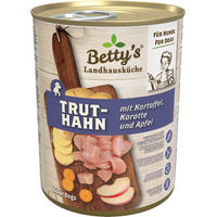 Produktbild von Betty's Landhausküche Hund Nassfutter Truthahn mit Kartoffel Stückchen in Sauce Adult Monoprotein Sensitive 6 x 400 g - 6 x 400 g