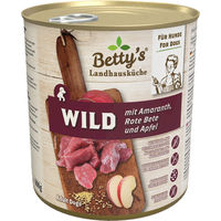 Produktbild von Betty's Landhausküche Hund Nassfutter Wild mit Rote Bete, Amaranth und Apfel, Getreidefrei, Adult, 6 x 800 g - 6 x 800 g