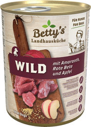 Betty's Landhausküche Hund Nassfutter Wild mit Stückchen in Soße Getreidefrei Adult 6 x 400 g - 6 x 400 g – Bild 1 von 4