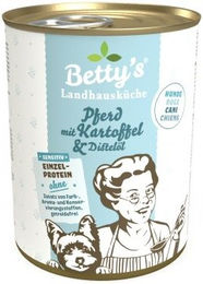 Betty's Landhausküche Hund Pferd mit Kartoffel und Distelöl Stückchen in Sauce 6 x 400 g - 6 x 400 g – Bild 1 von 5