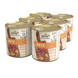 Betty's Landhausküche Hundefutter Ente Stückchen in Sauce Getreidefrei Glutenfrei 6x800 g - 6 x 800 g – Bild 1 von 3