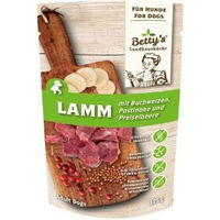 Produktbild von Betty's Landhausküche Hundefutter Lamm mit Buchweizen Stückchen in Sauce Adult 10x125 g