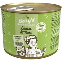 Produktbild von Betty's Landhausküche Hundefutter Lamm mit Reis Monoprotein Adult Stückchen in Sauce 6x200 g - 6 x 200 g