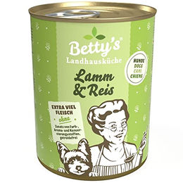 Betty's Landhausküche Hundefutter Lamm mit Stückchen in Sauce Adult 6 x 400 g mit hohem Fleischanteil und Sensitive Eigenschaften - 6 x 400 g – Bild 1 von 2