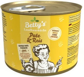 Betty's Landhausküche Hundefutter Pute und Reis mit hohem Fleischanteil Adult 6x 200 g - 6 x 200 g – Bild 1 von 3