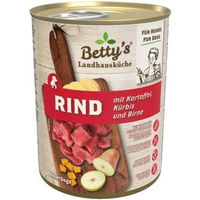 Produktbild von Betty's Landhausküche Hundefutter Rind Stückchen in Sauce Adult mit hohem Fleischanteil 6x400 g - 6 x 400 g