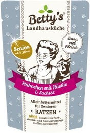 Betty's Landhausküche Hundefutter Senior Hühnchen mit Kürbis Stückchen in Sauce 12 x 100g - 12 x 100 g – Bild 1 von 3