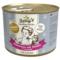 Produktbild von Betty's Landhausküche Hundefutter Senior Hühnchen mit Kürbis und Lachsöl Stückchen in Sauce 6x200 g - 6 x 200 g