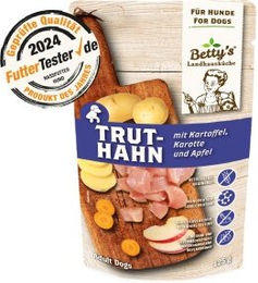 Betty's Landhausküche Hundefutter Truthahn in Sauce Getreidefrei und Glutenfrei 10x125 g - 10 x 125 g – Bild 1 von 3
