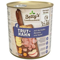 Produktbild von Betty's Landhausküche Hundefutter Truthahn Stückchen in Sauce getreidefrei und glutenfrei 6x800 g - 6 x 800 g