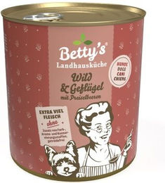 Betty's Landhausküche Hundefutter Wild & Geflügel Stückchen in Sauce Adult 6x800 g - 6 x 800 g – Bild 1 von 3