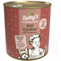 Produktbild von Betty's Landhausküche Hundefutter Wild & Geflügel Stückchen in Sauce Adult 6x800 g - 6 x 800 g