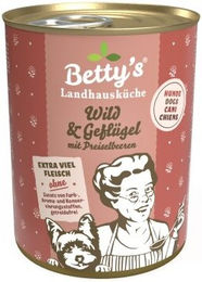 Betty's Landhausküche Hundefutter Wild und Geflügel Stückchen in Sauce getreidefrei glutenfrei 6x400 g - 6 x 400 g – Bild 1 von 3