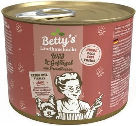 Betty's Landhausküche Hundefutter Wild und Geflügel Stückchen in Sauce getreidefrei und glutenfrei 6x200 g - 6 x 200 g – Bild 1 von 3