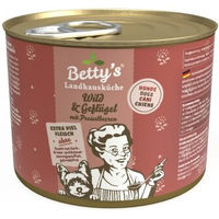 Produktbild von Betty's Landhausküche Hundefutter Wild und Geflügel Stückchen in Sauce getreidefrei und glutenfrei 6x200 g - 6 x 200 g