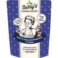 Produktbild von Betty's Landhausküche Katzen Nassfutter Adult Huhn & Fasan mit Borretschöl 250 g