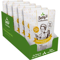 Produktbild von Betty's Landhausküche Katzen Nassfutter Adult Huhn pur mit Borretschöl Monoprotein ohne Konservierungsstoffe 6 x 250 g