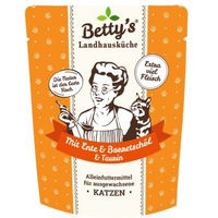 Produktbild von Betty's Landhausküche Katzen Nassfutter Ente Stückchen in Sauce für Adult Sensitive 6x250 g