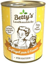 Betty's Landhausküche Katzen Nassfutter Geflügel Getreidefrei Adult 6 x 400 g - 6 x 400 g – Bild 1 von 7