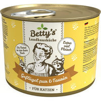 Produktbild von Betty's Landhausküche Katzen Nassfutter Geflügel pur Stückchen in Sauce Adult 6 x 200 g - 6 x 200 g