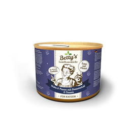 Betty's Landhausküche Katzen Nassfutter Huhn & Fasan mit Borretschöl Stückchen in Sauce 6 x 200 g - 6 x 200 g – Bild 1 von 5
