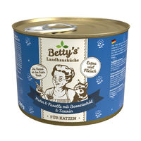 Produktbild von Betty's Landhausküche Katzen Nassfutter Huhn Forelle Lachs Stückchen in Sauce Adult 6 x 200 g - 6 x 200 g