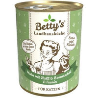 Produktbild von Betty's Landhausküche Katzen Nassfutter Huhn & Kalb mit Borretschöl getreidefrei 6x400 g - 6 x 400 g
