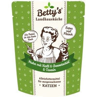 Produktbild von Betty's Landhausküche Katzen Nassfutter Huhn mit Kalb Stückchen in Sauce für Adult 6x250 g