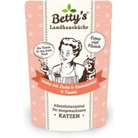 Produktbild von Betty's Landhausküche Katzen Nassfutter Huhn mit Lachs Stückchen in Sauce für adulte Katzen 12 x 100g - 12 x 100 g