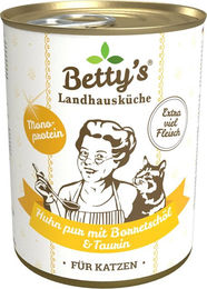 Betty's Landhausküche Katzen Nassfutter Huhn Monoprotein Bio Stückchen in Sauce 6 x 400 g - 6 x 400 g – Bild 1 von 5