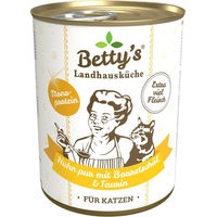Produktbild von Betty's Landhausküche Katzen Nassfutter Huhn Monoprotein Bio Stückchen in Sauce 6 x 400 g - 6 x 400 g