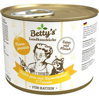 Produktbild von Betty's Landhausküche Katzen Nassfutter Huhn Monoprotein Stückchen in Sauce Adult 6 x 200 g - 6 x 200 g