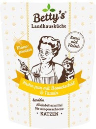 Betty's Landhausküche Katzen Nassfutter Huhn Pur Monoprotein Sensitive Adult Stückchen in Sauce 6x250 g – Bild 1 von 2