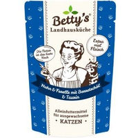 Produktbild von Betty's Landhausküche Katzen Nassfutter Huhn und Forelle mit Borretschöl Stückchen in Sauce für Adult Katzen 12x 100g - 12 x 100 g
