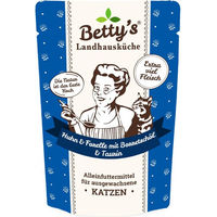 Produktbild von Betty's Landhausküche Katzen Nassfutter Huhn und Forelle Stückchen in Sauce Adult 12 x 100 g mit hohem Fleischanteil - 12 x 100 g