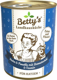 Betty's Landhausküche Katzen Nassfutter Huhn und Forelle Stückchen in Sauce Adult 6 x 400 g - 6 x 400 g – Bild 1 von 5