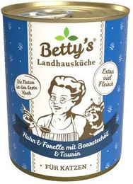 Betty's Landhausküche Katzen Nassfutter Huhn und Forelle Stückchen in Sauce Adult 6x400 g - 6 x 400 g – Bild 1 von 2