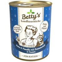 Produktbild von Betty's Landhausküche Katzen Nassfutter Huhn und Forelle Stückchen in Sauce Adult 6x400 g - 6 x 400 g
