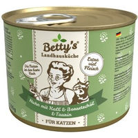Produktbild von Betty's Landhausküche Katzen Nassfutter Huhn und Kalb mit Borretschöl Stückchen in Sauce Adult 6x 200 g - 6 x 200 g