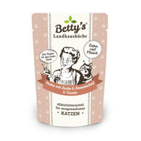 Produktbild von Betty's Landhausküche Katzen Nassfutter Huhn und Lachs mit Borretschöl 12 x 100 g - 12 x 100 g